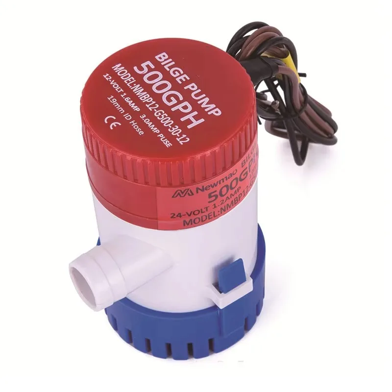 12V SUBMERSIBLE BILGE WATER PUMP 500 GPH Boat/Marine/Bait Tank/Fish