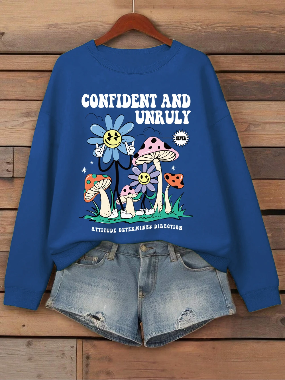 Felpe con stampe rinfrescanti e assolutamente Felpe con cappuccio larghe da donna All-Match in pile caldo girocollo Pullover Street Soft Woman Clothes