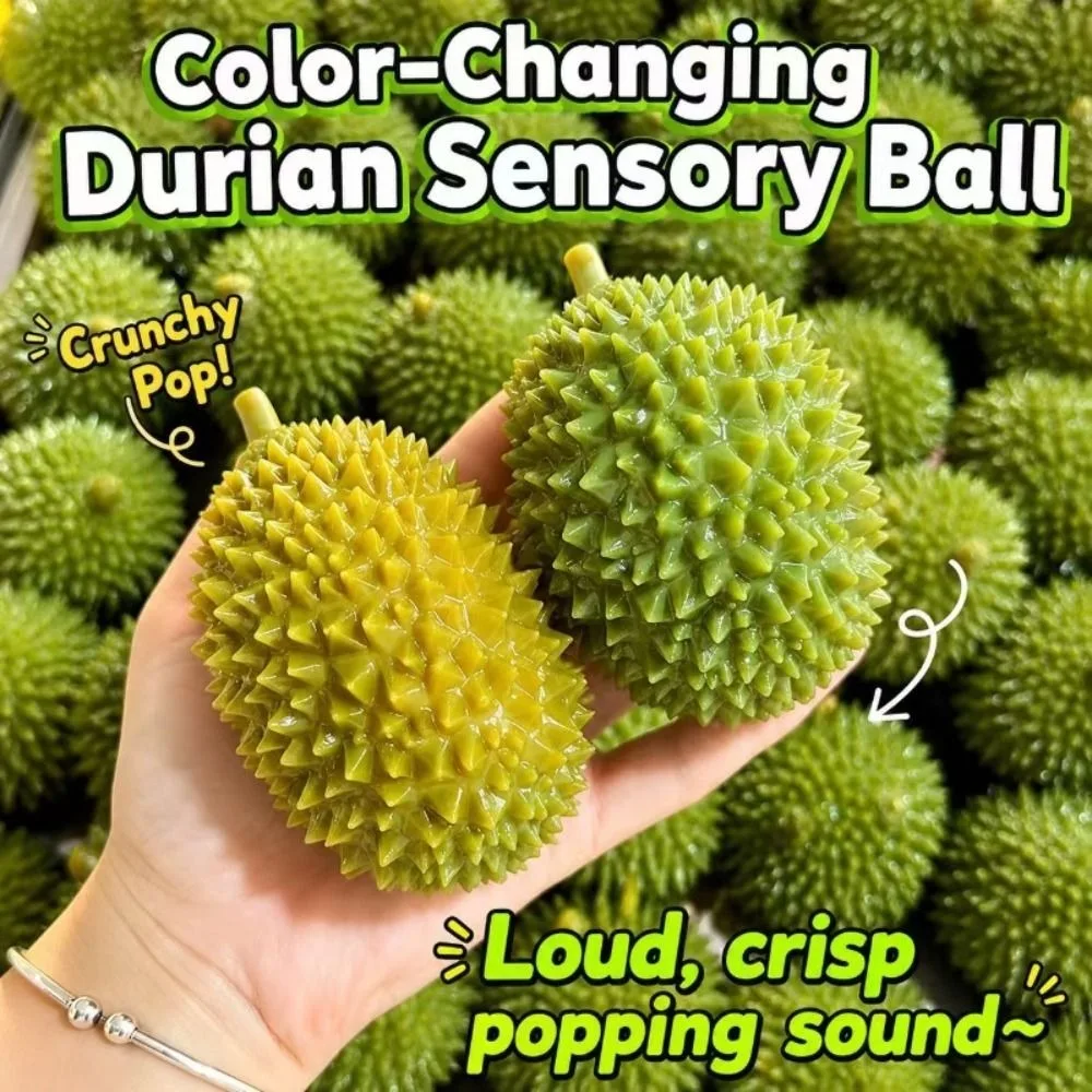 New Color Changing Durian Pinching Slow Rebound Simulation Durian Squeezable Stress Release Mochi Decompression Gift