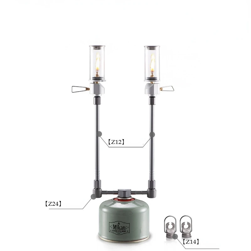 

Aluminum Alloy One-to-two Adapter Gas Tank Adapter Extension Rod Outdoor Gas Lamp Camping Outing Cookware Tool High Quality New