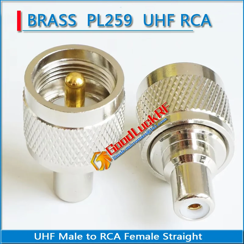 

High-quality PL259 SO239 SO-239 UHF Male to RCA Female Plug RCA - UHF Brass Straight RF Connector Socket Coaxial Adapters