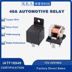 [25pcs/Box] DC 12V-24v 4 Pin Automotive Car Auto Relay High-quality auto Relay with PA66 bracket