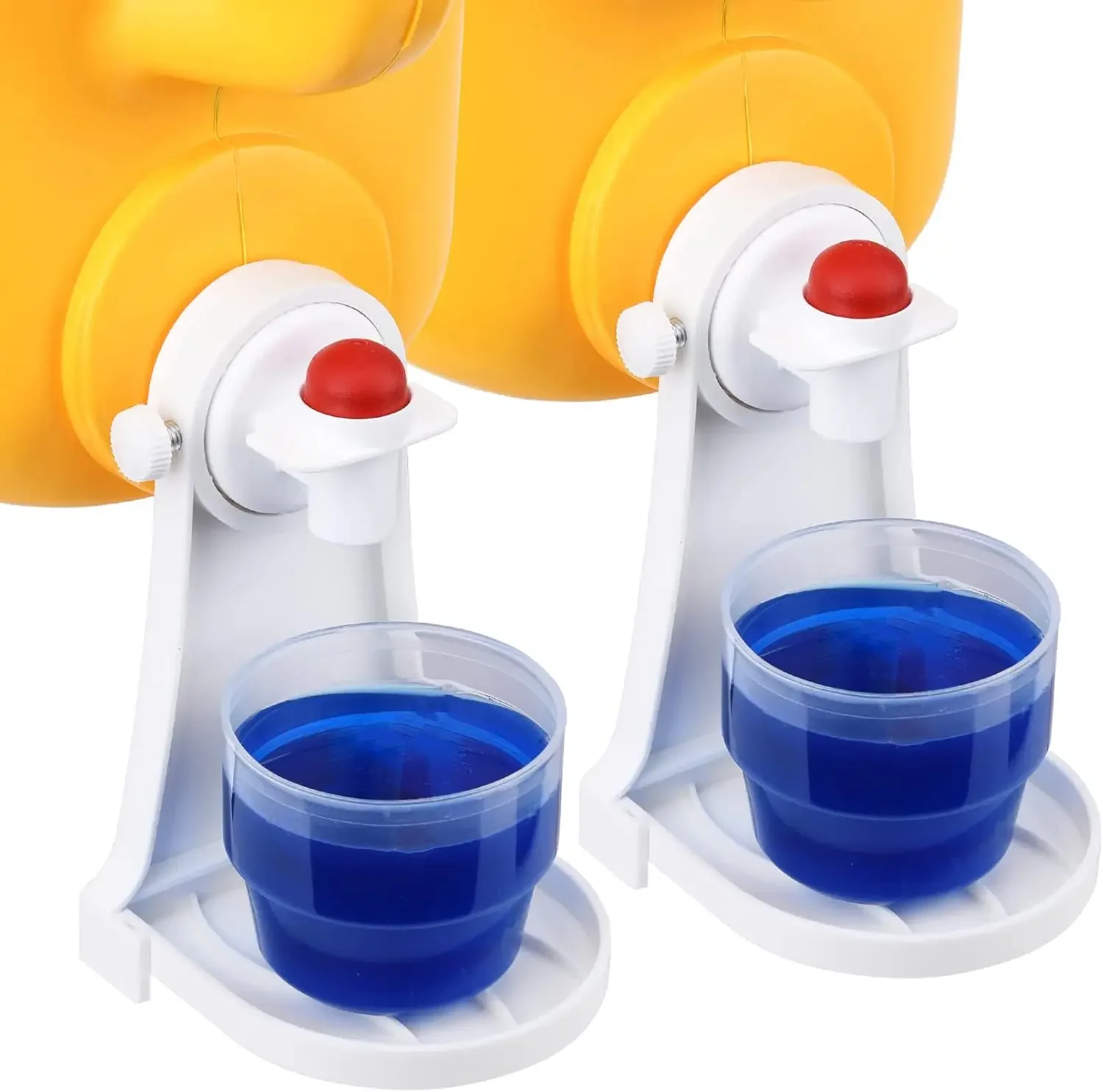 

Detergent Cup Holder with Drip Catcher, Secure Fit for Bottle Spouts, Prevents Mess on Washer and Floor – Set of 2