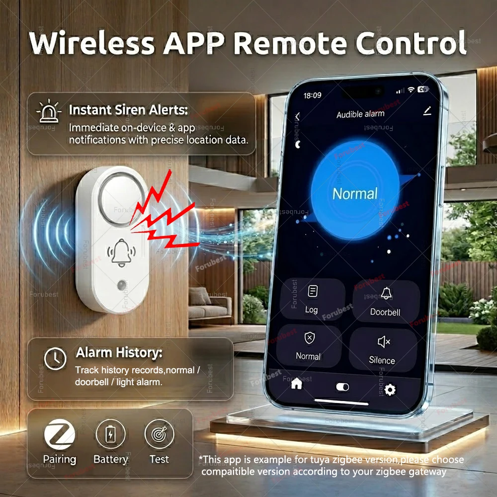 

Умная сирена-сигнализация Zigbee, звуковая и световая сигнализация для дома с уровнем громкости 110 дБ, опциональное обнаружение вибрации, поддержка Tuya Smart Life Z2M