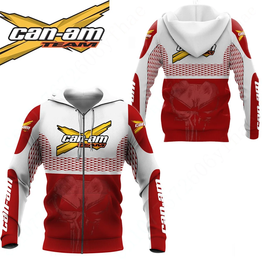Can-am Anime Zip Hoodies Casual Hoodies For Men Women Unisex Clothing Essentials Pullover Harajuku 3D Printing Sweatshirt