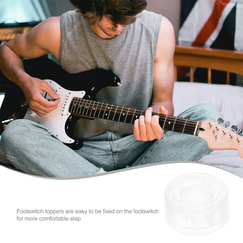 

10pcs Effects Cap Footswitch Toppers Accessories Replacement Parts Signal Loss Reduction Easy Install Comfortable