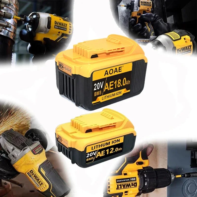 1 New 100% Original 12000mAh 20V for Dewalt Power Tool Battery DCB206 20V 18.0Ah Battery DCB206 20V Battery DCB200