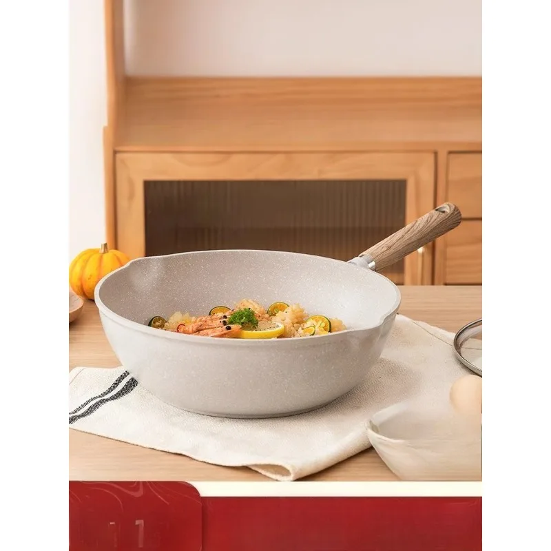 

Multifunctional Non-stick Pan, Home Use, Mica Stone Frying Pan, Suitable for Induction Cooktop and Gas Stove