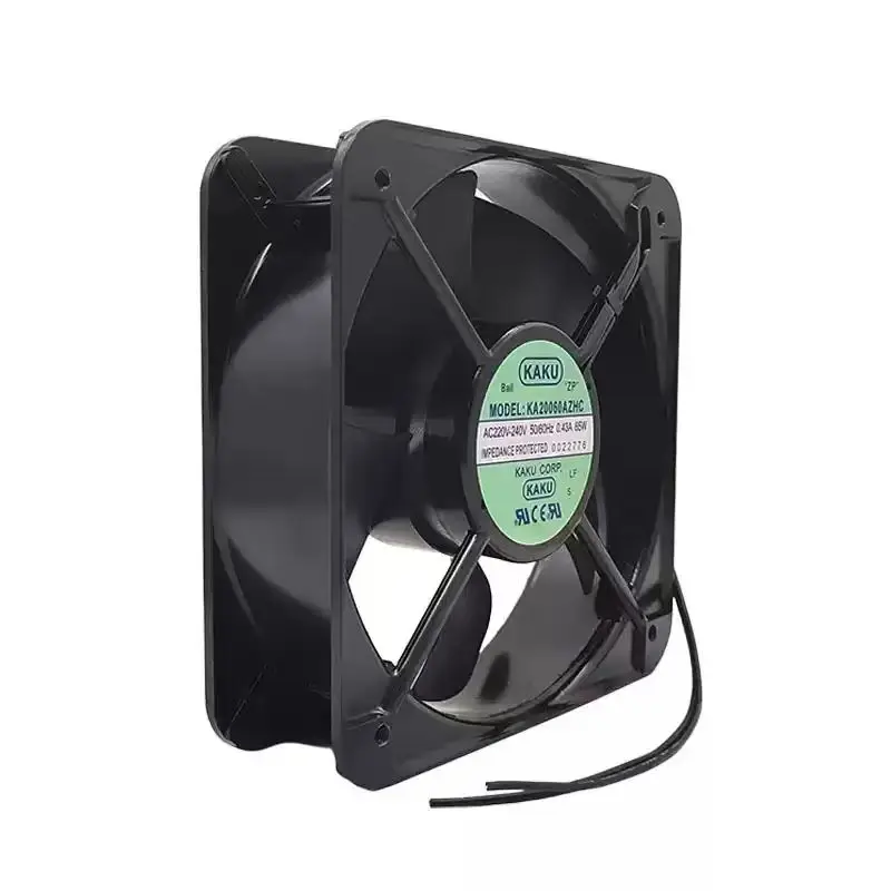 Original For KAKU KA20060AZHC AC 220V 240V 65W 20060 200mm Metal Aluminum Frame AC Axial Industrial Cooling Fan for Cabinet