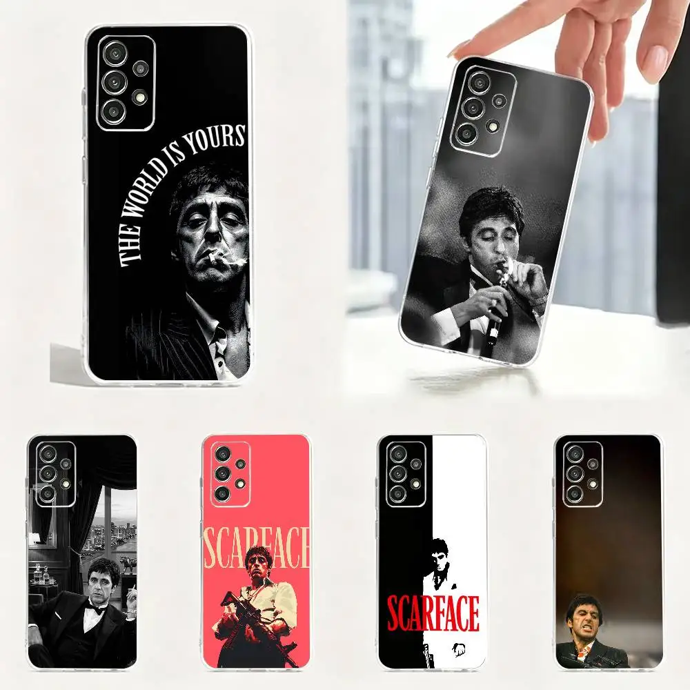 Gangster movie characters Tony   Phone Case For Samsung Transparent Soft Case S25,S24,S21,S22,S23,S30,Ultra,S20,Plus