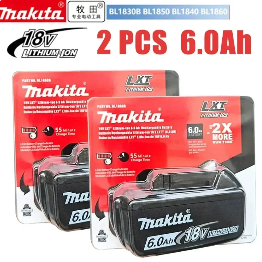 Makita 18V Batterij Pin Origineel Echt 6Ah 6000mAh BL1860 BL1850B BL1850 BL1840 BL1830B Makita Oplaadbare Lithium Batterij