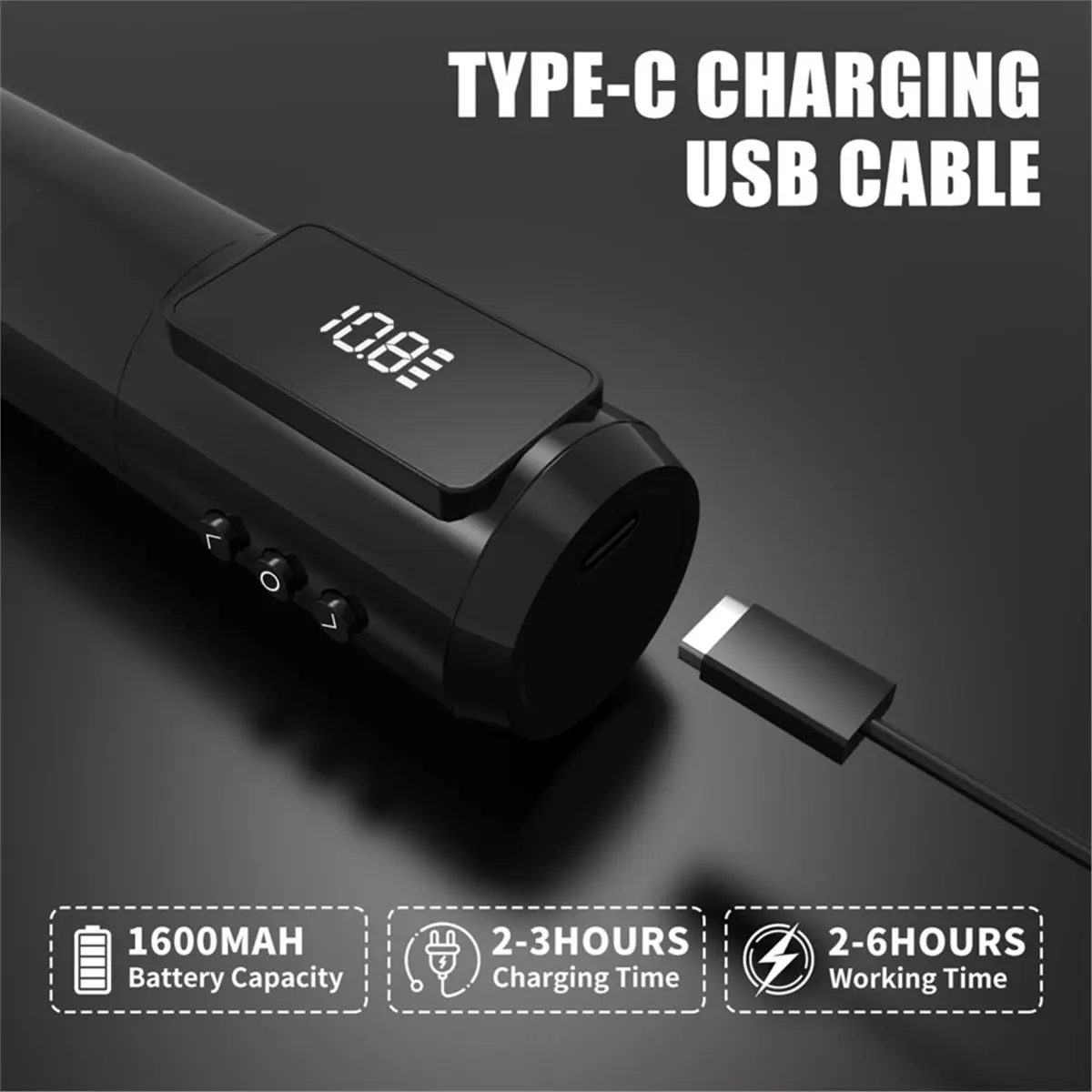 618-メガセールコードレスタトゥーマシンロータリーペンキット-1600mah-大容量バッテリー永久メイクアップタトゥー美容ツールキット用
