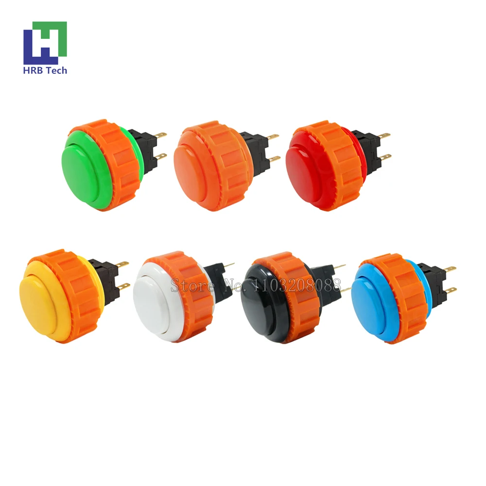 10pcs Original Japan SANWA OBSN-24 24mm SCREW Type Round Push Button Arcade Switch For DIY USB Arcade Joystick Console Parts