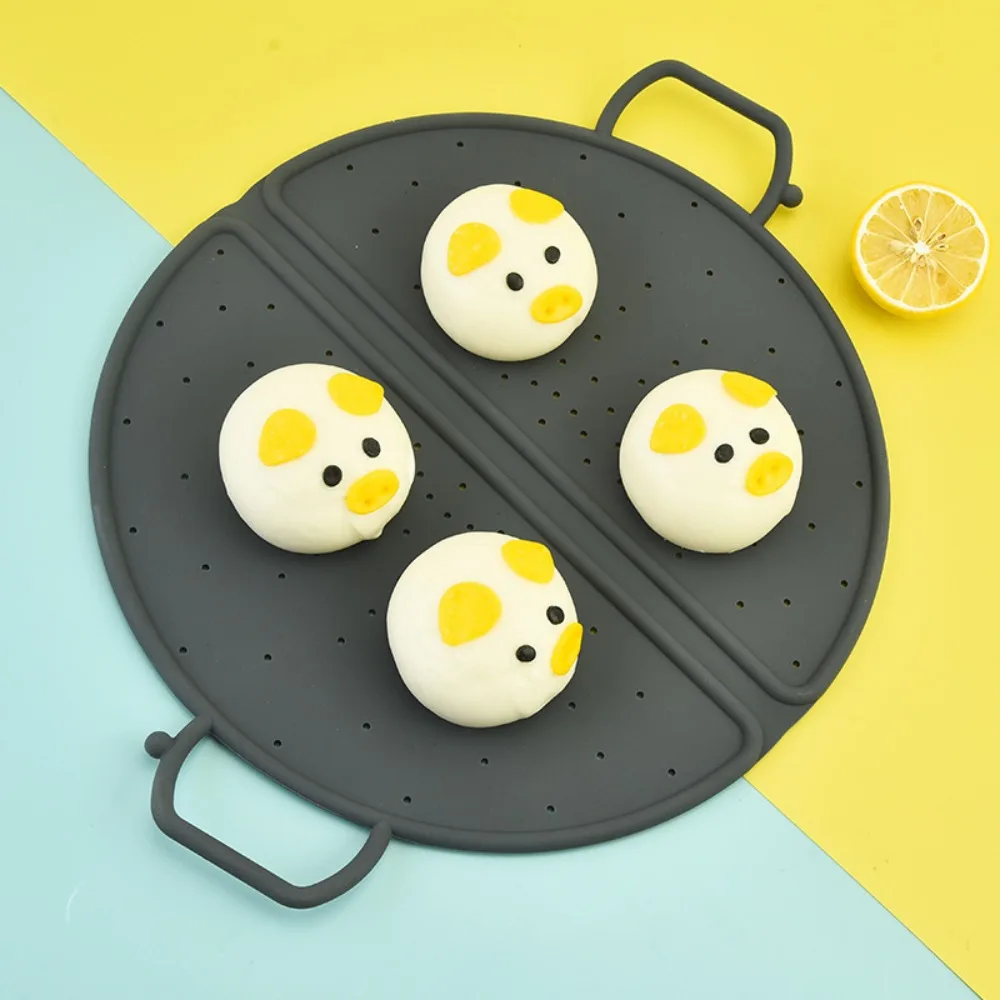 

Multifunctional Silicone Foldable Steamer Basket Heat Resistant 12 Inches Steaming Rack with Handles Drain Rack Wok