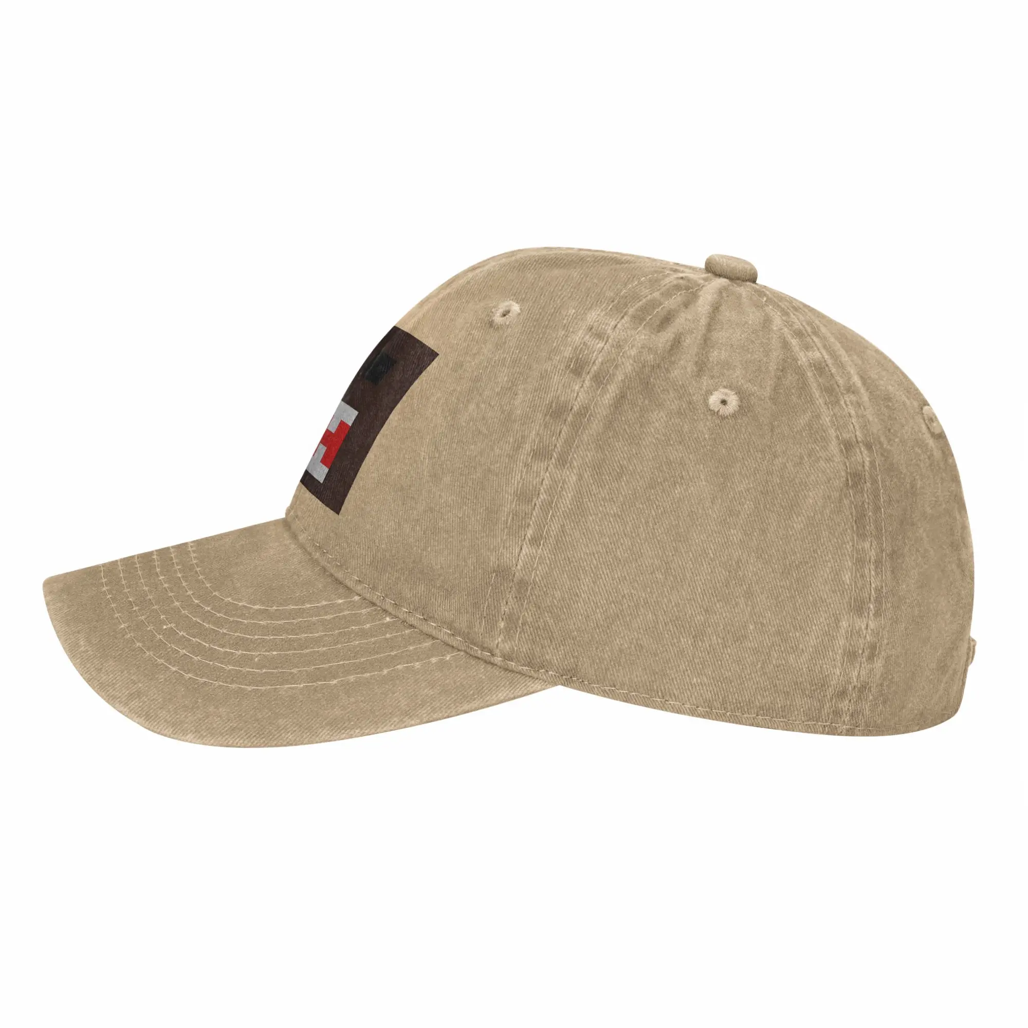 Vintage PIXEL Domo Kun Face Baseball Caps Unisex Distressed Denim Washed Sun Cap  Outdoor Activities Gift Caps Hat