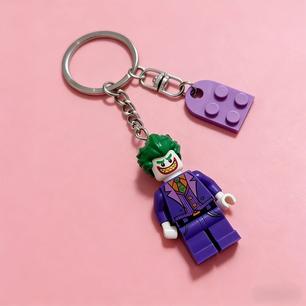 2pcs/set Beautiful Handmade 3D Cartoon Clown Couple Keychain Matching Anime Keyring Charms for Lovers Backpack Christmas Gift