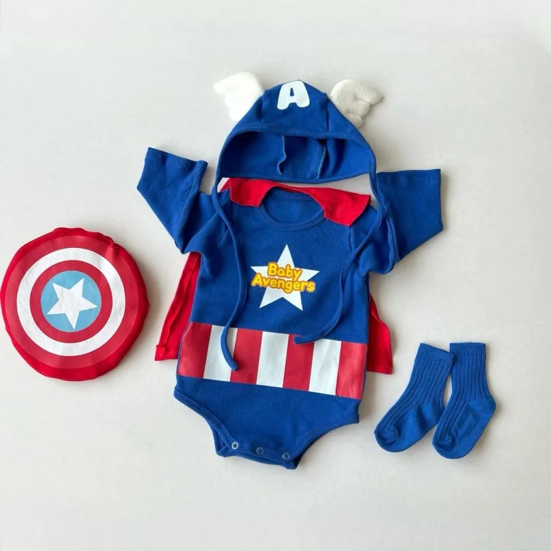 ملابس أطفال لخريف 2025 ملابس أطفال جديدة لحديثي الولادة للهالوين مجموعة أطفال كرتونية لطيفة للأطفال الرضع من القطن ملابس على شكل ملابس أطفال