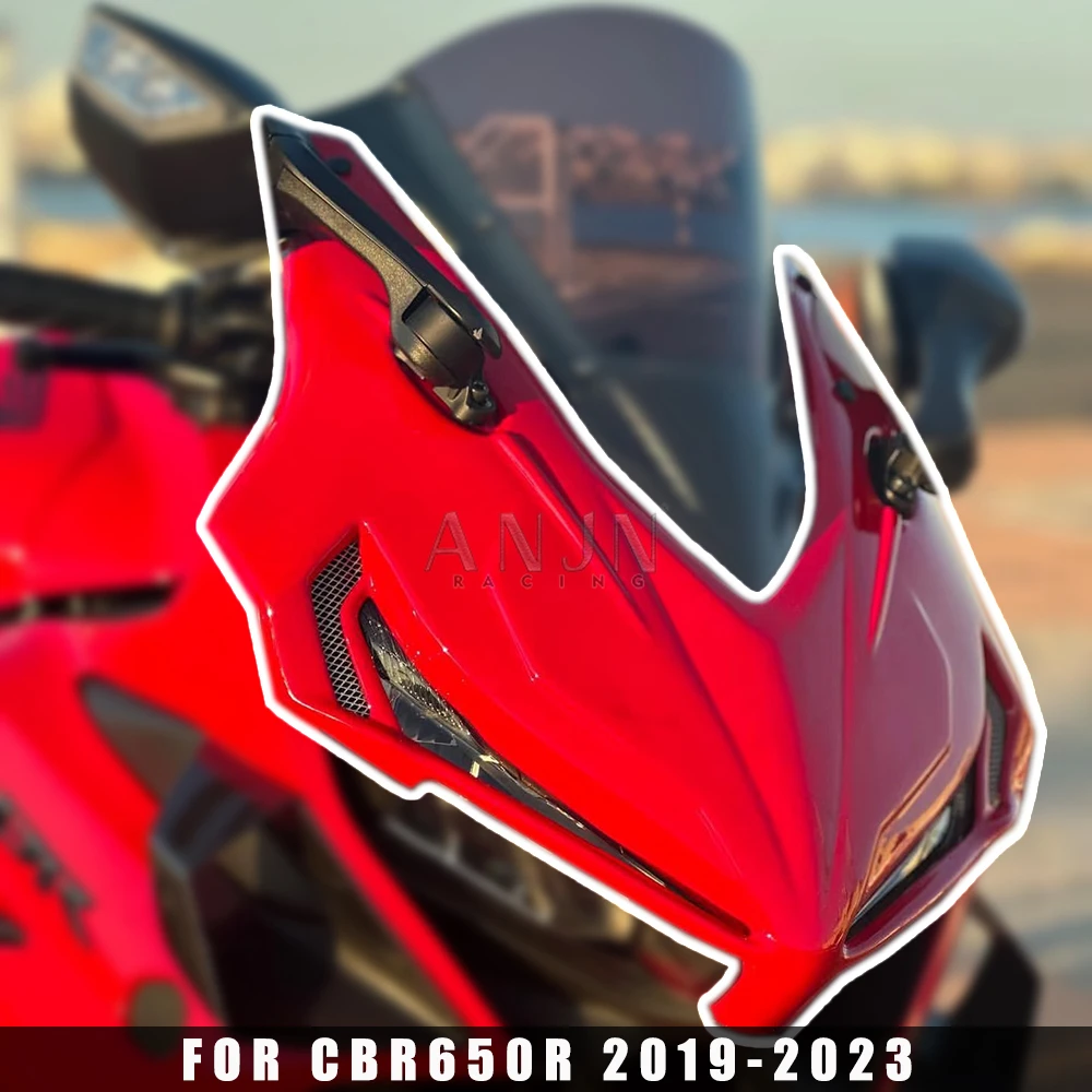 Für Honda CBR650R 2019-2023 SCHEINWERFERABDECKUNG VORNE LICHTVERKLEIDUNG WINDSCHUTZSCHEIBE WINDSCHUTZSCHEIBE SCHIRMSPOILERKAPPE 2021