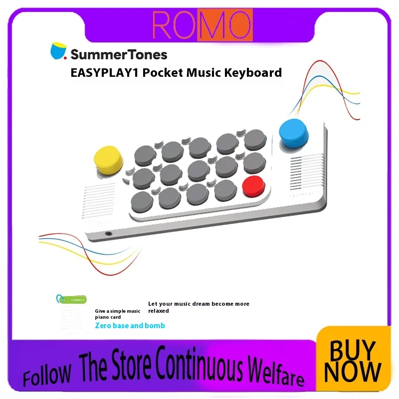 Cubyfun Pocket Music Keyboard Electric Piano Portable Beginner Children Adult Electronic Piano MIDI Magic Keyboard Gift