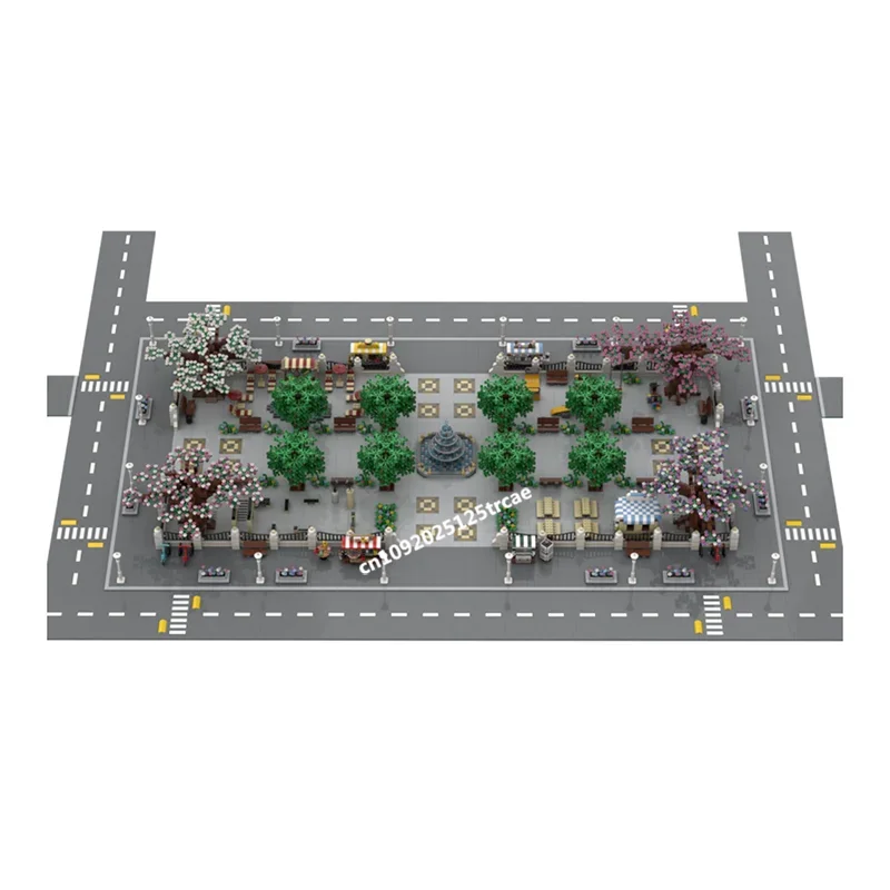 New 9795PCS City Hot Street View Moc Modular City Square Model Custom Puzzles Diy Creative Ideas toys Birthday Christmas Gifts