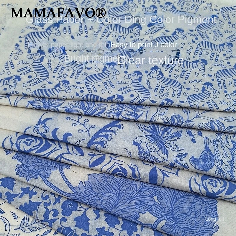 1PCS New Creative Ceramic Decals Blue and White Porcelain Ceramics Clay Transfer Paper DIY Pottery Handicrafts Coloring Tool