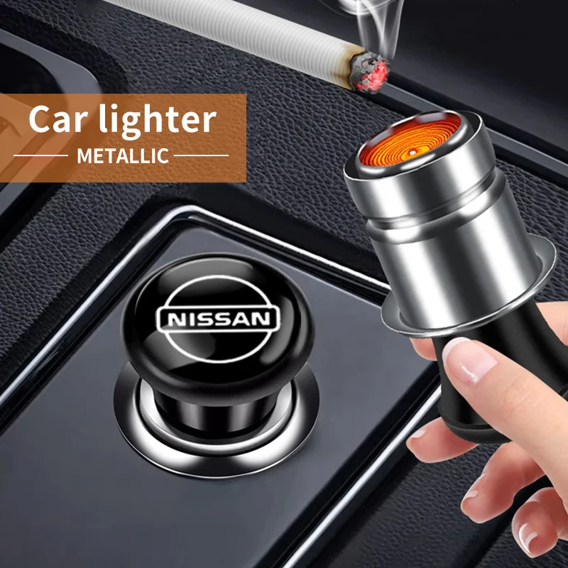 Car Windproof Flameless Cigarette Lighter Power Socket Plug Cigar Lighter For Nissan Nismo Almera Tiida Sunny QASHQAI Juke