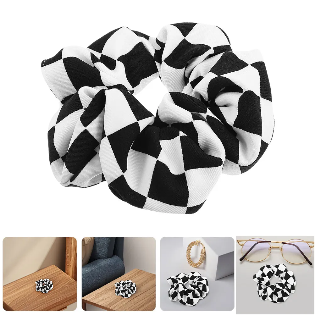5Pcs Plaid Chiffon Scrunchies Hair Accessories for Women Big Elastic Hair Bands No Damage Soft Stretchy Ponytail Holders