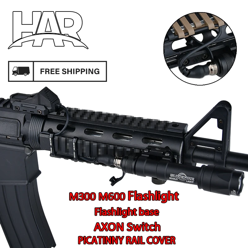 

WADSN Airsoft Surefir M600U M600 M300 M300CWeapon Flashlight Fit Mlok Keymod SMR Rail Base Hunting Airsoft WeaponFlashlightMount