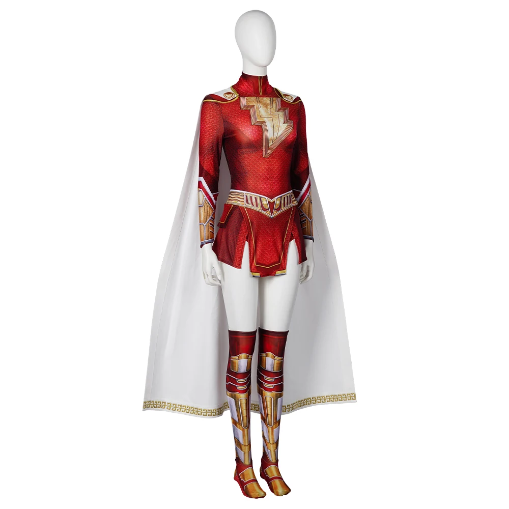 Disfraz de superhéroe de Mary para mujer, traje de Cosplay de Bromfield Billy's Sister, traje Sexy, mono con medias