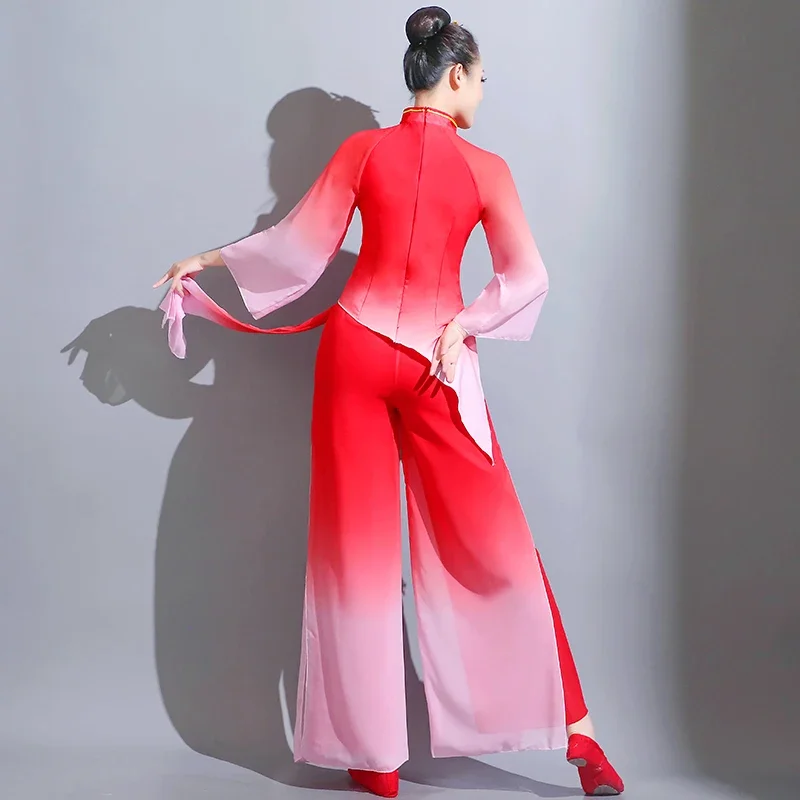 Traje de dança elegante estilo chinês para mulheres, dança clássica traje desempenho