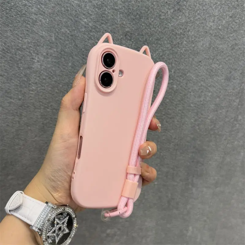 On Realme Narzo N65 N63 N55 N53 70 70X 60 Pro 60X 50A 50i Prime 30A 20 10 Q5i Y36 With Bracelet Case Love Heart Wave Soft Cover