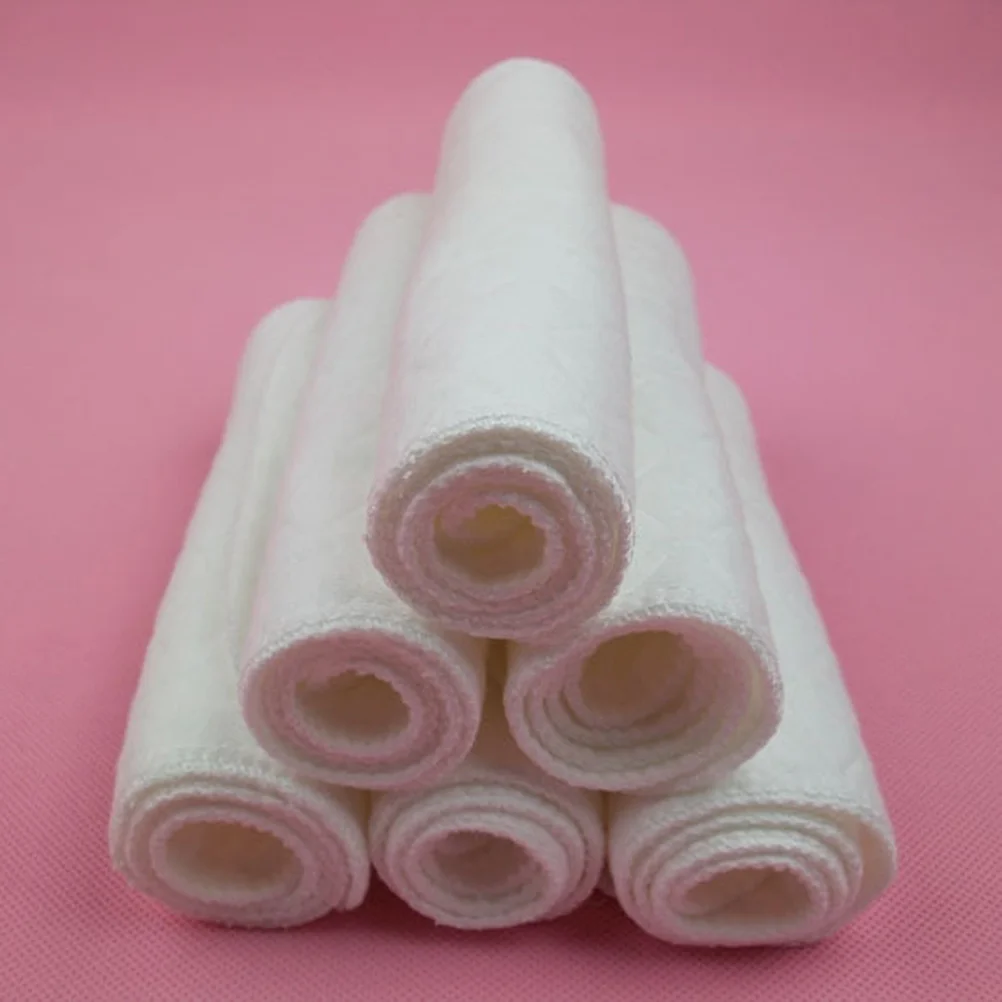 

10Pcs Baby Diaper Cotton Diapers Three Layer Breathable Washable Portable Change Pads for Infant Car Stroller Bed Use