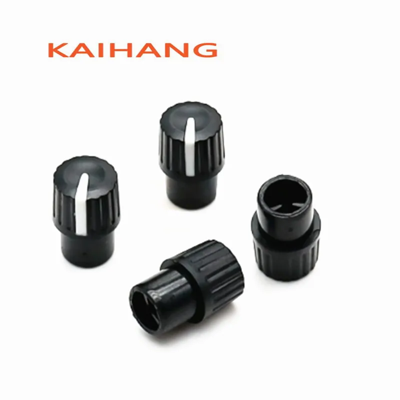 10PCS10*15MM Plastic Knob Cap Potentiometer Encoder Knob D-Shaped 180℃ Inner Hole 6MM Handle Protrusion 7MM