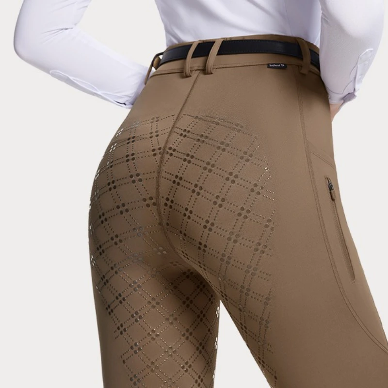 سميكة المؤخرات النساء السيليكا عدم الانزلاق تنفس مرونة عالية الخصر ركوب الخيل السراويل الدافئة الصوف الفروسية طماق ملابس رياضية