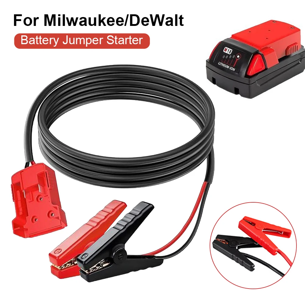 

Зажимы для перемычек Milwaukee M18, батареи Dewalt 20 В, портативная перемычка для аккумуляторов, стартер, автомобильные усилители кабелей, мощность