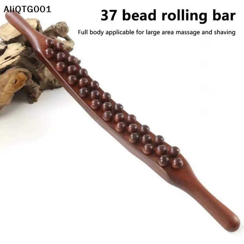 37 Beads Rolling Back Needle Massage Stick Universal Whole Body Scraping Guasha Point Treatment Relax Therapy Tool
