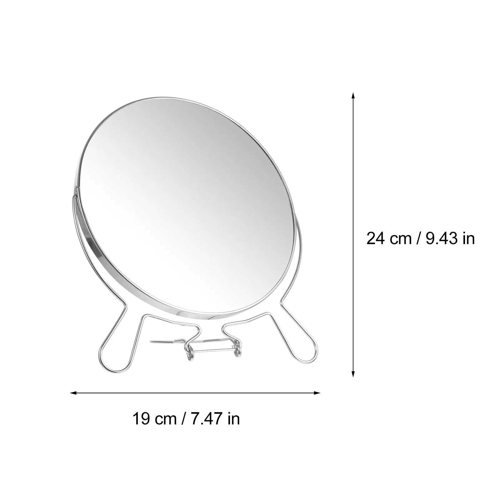 8 Inch Metal Makeup Mirror Adjustable Rotating Vanity Mirror Clear No Distortion Perfect for Bedroom Desk Countertop