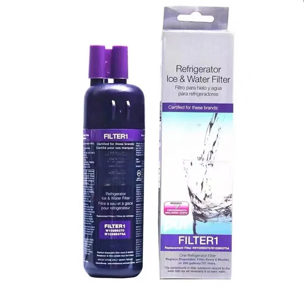 Activated Carbon Water Filter Replacement Reduces Contaminants Compatible with W10295370A EDRD101G1W Refrigerator