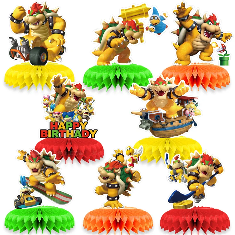 

MINISO 8 Pieces Mario Birthday Party Decoration Kids Party Supplies Cupcake Decoration Background Centerpiece