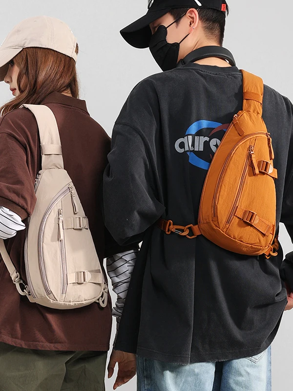 

Сумка-кроссбоди St.Xi Road 2025: Новая повседневная спортивная мужская сумка через плечо, модная нагрудная сумка, сумка для отдыха, нейлон, на молнии