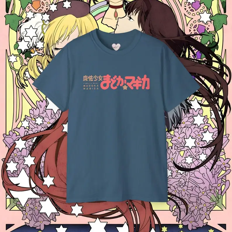 Mahou Shoujo Madoka Magica Anime T-Shirt Cute Unisex Double Sided Printing Shirt