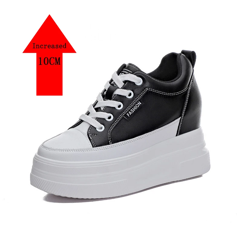 Sommer bequeme und atmungsaktive Damen dicke Sohle Erhöhung 10cm Casual Sport Mode neue innere Erhöhung Freizeit schuhe
