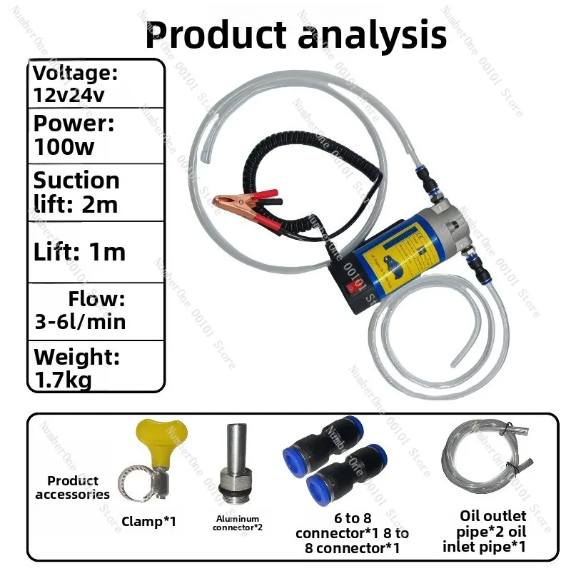 Small portable gear oil pump for changes, automotive engine electric oil extractor