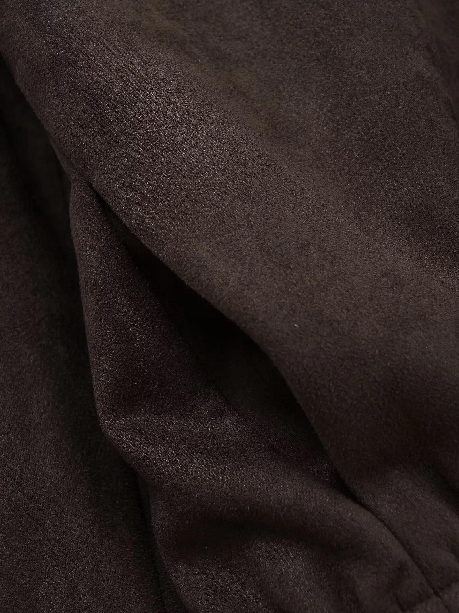 وصل حديثًا لخريف 2025 سترة نسائية غير رسمية كبيرة الحجم بأكمام طويلة ورقبة دائرية وتأثير من جلد الغزال #5