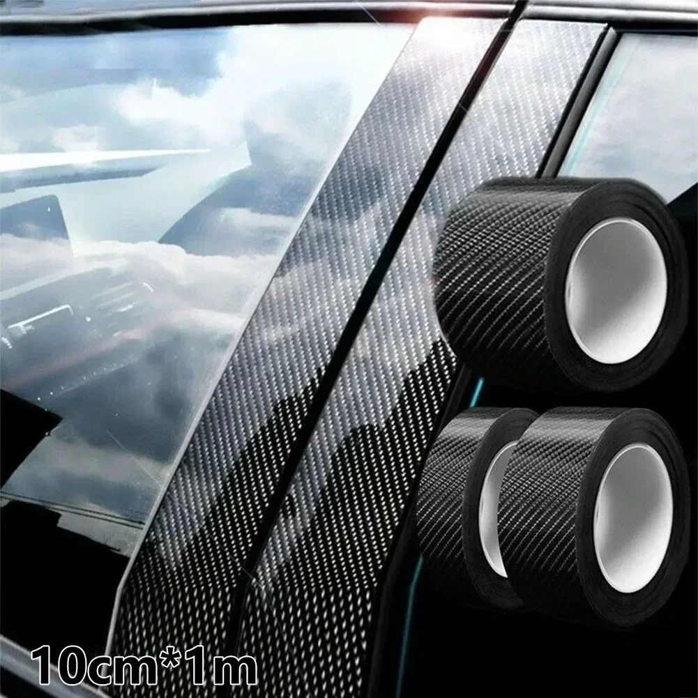 3/5/7/10cm Carbon Fiber Car Sticker DIY Paste Protector Strip Auto Door Sill Side Mirror Anti Scratch Tape Waterproof Protect Fi