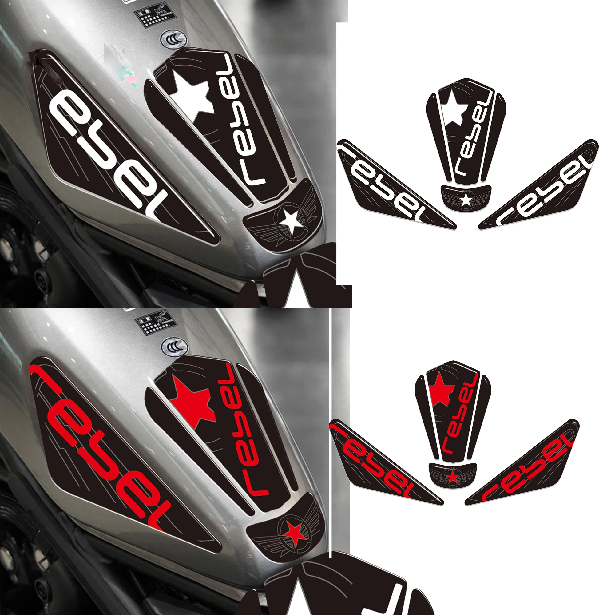 

Motorcycle Accessories Stickers 3D Protection For HONDA Rebel CMX CM 300 CMX300 CM300 Fuel Oil Kit Knee Motorcycle Stickers pa