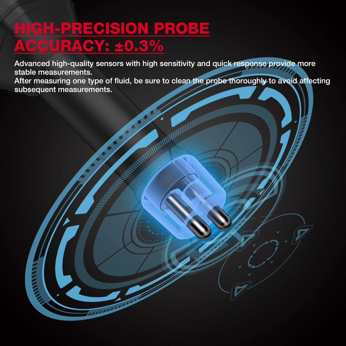3-Farben-Hintergrundbeleuchtung Tragbarer Digitaler Bremsflüssigkeitstester Präziser Auto-Bremsöltester mit Ton- und Lichtalarm DOT3 DOT4 DOT5.1 – Detail 24