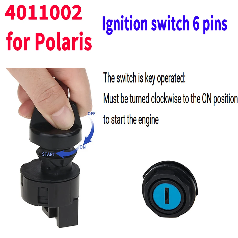 

Ignition Switch 6 pin for Polaris Electric Door Lock 4011002 2 Gear + Start Gear 4012164 4012165 for Polaris Ranger 500 700 900