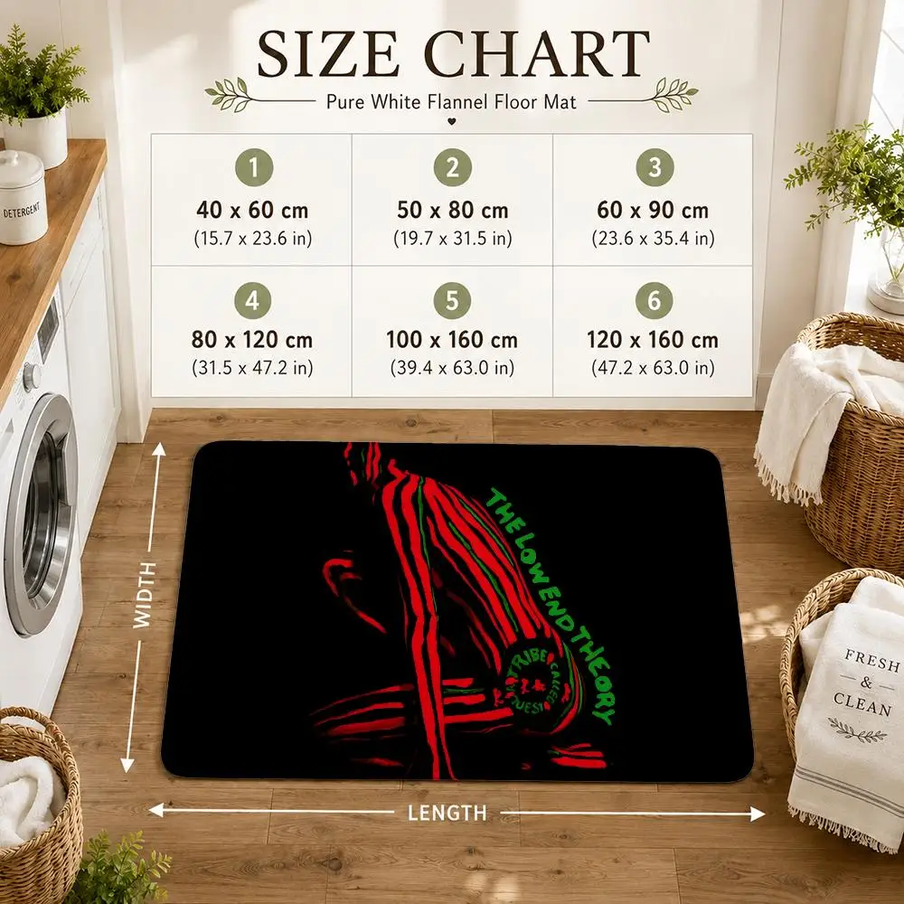 A Tribe Called Quest Floor Mat Flannel Non-Slip Washable Soft Absorbent Rug For Bathroom Kitchen Bedroom Home Decor