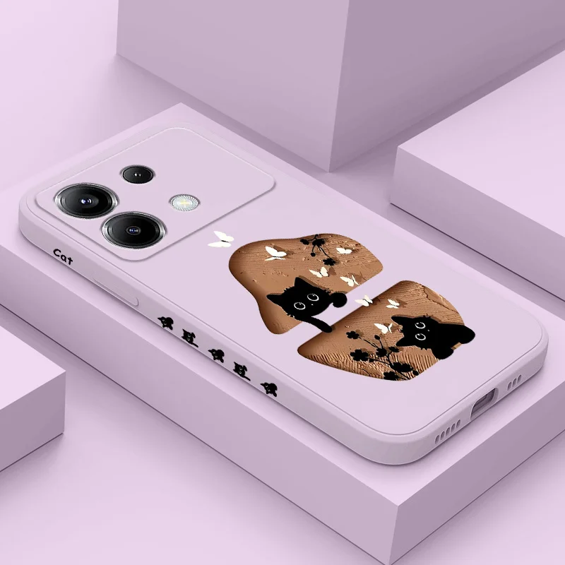

Cute Cookie Cat Phone Case For Xiaomi Poco F7 X7 X6 F6 M6 M5 M5S F5 X5 F4 X4 M4 F3 M3 X3 Pro 4G 5G GT Silicone Cover